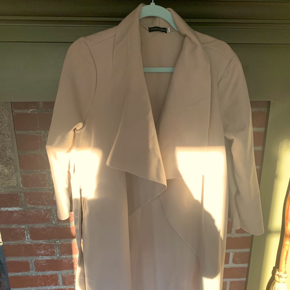 Long wrap coat w/belt